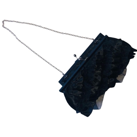 WHITE HOUSE BLACK MARKET Ruffle Evening Clutch - Picture 2 of 10